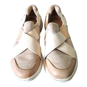 Clarks Women's Teagan Go Sand Comb Textile Shoes SLIP ON SNEAKERS Sz7.5